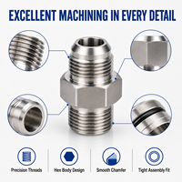 Adaptateur de connexion métallique usiné CNC de précision sur mesure pour équipement industriel, assemblage pneumatique, hydraulique et mécanique
