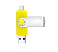 Flashdisk OTG USB Kapasitas Tinggi Crystal 2 in 1 untuk Ponsel Pintar, Penyimpanan Data untuk Perangkat Android