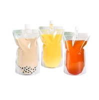 En stock – Pochettes souples en plastique de 50 ml avec bec verseur, résistantes à l'humidité, pour jus et eau, emballage transparent avec buse