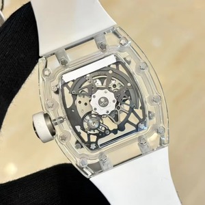 Montre mécanique de luxe pour homme, personnalisée, avec boîtier transparent en cristal, design CNC, mouvement intégré évidé, données originales - Product Image 4