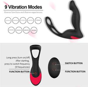 Kablosuz Uzaktan Titreşimli Prostat Masaj Aleti <span class=keywords><strong>Anal</strong></span> Plug Seks Oyuncağı Erkekler için Mastürbasyon Zevkini Uyarır Titreşimli Orgazm Cihazı - Product Image 4