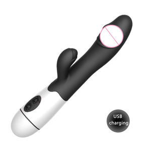 Groothandel 30 Snelheden Mode G-Spot Av Realistische Usb Lading/Batterij Dildo <span class=keywords><strong>Massage</strong></span> Toverstaf Konijn Vibrator Voor Vrouwen - Product Image 4