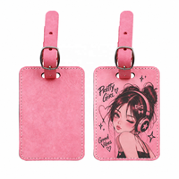 Étiquette de bagage personnalisée en cuir PU, imprimable UV, vierge pour sublimation, pour cadeaux promotionnels, voyages à l'aéroport et usage quotidien