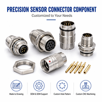 Composant de connecteur de capteur métallique usiné CNC de précision sur mesure pour capteurs industriels, automatisation et systèmes électroniques