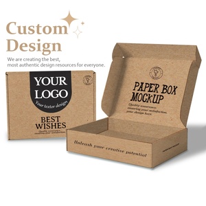 Customized Good Price Black Logo Printed Garment Cardboard Kraft Paper <b>Packing</b> <b>Box</b> Mailer - Product Image 3