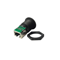 Lshitech M22.5mm Outdoor RJ45 Ethernet Waterproof RJ45 Connector Male Female PCB Socket Inline Molded Cable 0.1m-1m Connector
