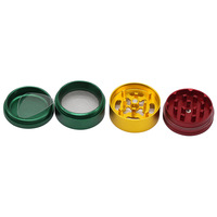 Nouveau modèle 2026, moulin à herbes et épices en aluminium avec grande ouverture pour herbes aromatiques, forme élégante, rouge, or, vert, 40 mm, pour tabac