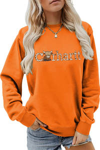 Sweat-shirt imprimé vache et lettre chaud chic pour femme-Tricot confortable et durable non transparent et facile d'entretien pour la mode automne/hiver - Product Image 3