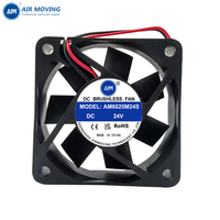 Ventilador Axial Compacto AM6025M24S DC 24V 6025 60x60x25mm 4000RPM con Rodamiento de Manguito para Sistemas de Refrigeración Electrónica