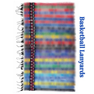 Wholesale US Basketball Club Thermal Gradient Long Lanyard Fabric Keychain Metal Mobile Work Pass for Buckle Wholesale