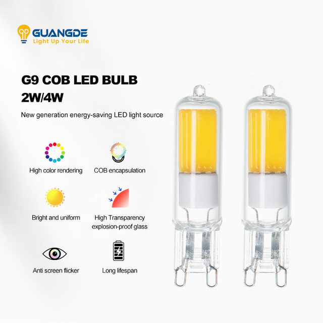 Glass Cover Landscape Corn Lights G9 Bulb Remote Control Dimmable CE/ETL Certified Replace Halogen Lamp COB LED Chip 4W 2700K