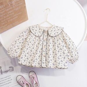 Camicetta per Ragazze con Maniche Lunghe, Stampa Ricamata a Cartoni Animati, Colletto a Bambola, per Uso Quotidiano Primaverile - Product Image 6