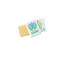 Tuiles de Mahjong Américain en Acrylique Jaune pour 4/6 Joueurs, Ensemble Haut de Gamme avec Sac de Rangement en Cristal, Origine Anhui, Cadeau Idéal pour les Jeux d'Échecs