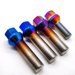 Boulons de roue en titane bleu brûlé M14 x 1,25 28 pour fixation de roues haut de gamme – Approvisionnement direct usine - Product Image 3