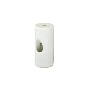 Ceramic Hook Threaded Cylindrical Electrical Insulator White Wall Porcelain Insulators for Wire Fixing