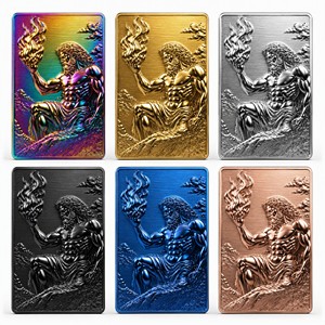 Kartu Koleksi Logam Prometheus Relief 3D Kustom Mewah 0.8mm Tembaga, Kartu Hadiah Bisnis untuk Koleksi - Product Image 4