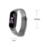 Montre numérique à bracelet sport pour enfants, femmes et hommes, étanche, électronique, à écran tactile LED transparent, pour étudiants, modèle 2025