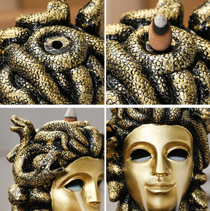 Bán buôn rắn đầu Mặt Nạ Hương Burner nhựa thần thoại Hy Lạp chảy ngược hương chủ giải phẫu của một mô hình <span class=keywords><strong>gorgon</strong></span> - Product Image 6