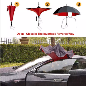 OVIDA Fantastique logo à l'envers personnalisé disjoncteur de <span class=keywords><strong>parapluie</strong></span> de réserve inversé pour <span class=keywords><strong>parapluie</strong></span> de voiture - Product Image 3