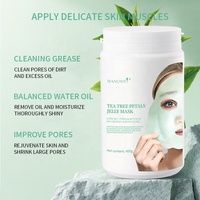 Mascarilla Facial en Polvo de 400g con Vitamina C, Retinol y Árbol de Té para Control de Grasa, Eliminación de Puntos Negros y Cuidado Calmante de la Piel