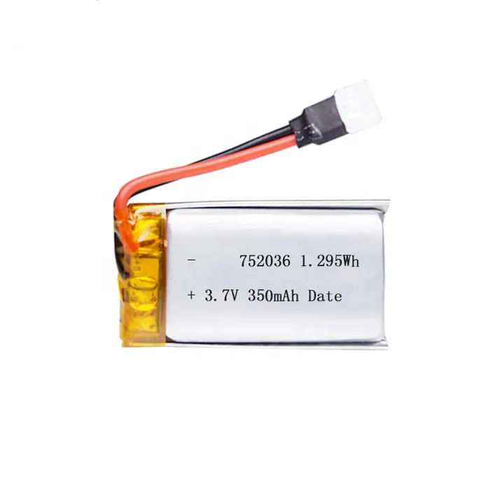 factory price 20C 350mah 400mah lithium polymer 3.7v lipo 752035 752036 rechargeable battery
