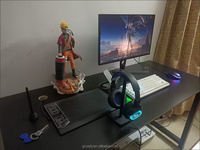 Ensemble de table et de chaise de jeu double grand format et élégant pour un usage domestique ou en location avec un design élégant pour les bureaux d'ordinateur