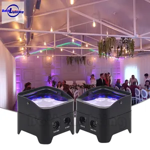 مصابيح LED صغيرة 6x18w 6in1 RGBWA UV للبيع وتعمل بالبطارية مصابيح LED لاسلكية لحفلات الزفاف dj