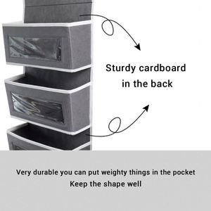 Collapsible Closet Hanging <b>Shelves</b> Storage Nursery Organizer the Door 4 Pockets Hanging Storage Organize for Hanging Storage Bag - Product Image 3