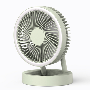 Ventilateur de bureau et portable rechargeable par USB, plafonnier à LED pliable polyvalent pour voiture, maison, hôtel, camping-car, batterie externe incluse - Product Image 1