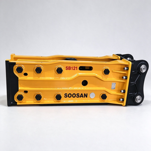 SOOSAN SB121 หัวเจาะหินไฮดรอลิกแบบติดตั้งด้านบน อุปกรณ์ก่อสร้างสำหรับรถขุด ใช้ได้กับรถขุดขนาด 28-35 ตัน - Product Image 1