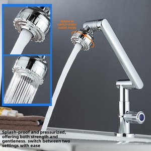 Robinet d'eau froide simple en acier inoxydable avec cartouche céramique, design moderne, pour <span class=keywords><strong>lavabo</strong></span> de salle de bain, universel et rotatif - Product Image 3