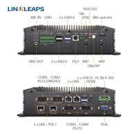 Mini PC Industrial sin Ventilador con Procesador I5 7200U/I7 7500U, 4 Puertos GbE LAN, 2 Puertos PoE, 4 Puertos COM, 9 a 36V