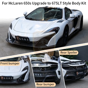 Kit carrosserie semi-carbone pour McLaren MP4-12C 650S, mise à niveau vers 675LT : pare-chocs avant, capot, jupes latérales, diffuseur arrière - Product Image 3