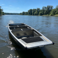 Bateau de travail aquacole en aluminium soudé sur mesure pour deux passagers, coque plate, léger, 3,0 m, OEM ODM