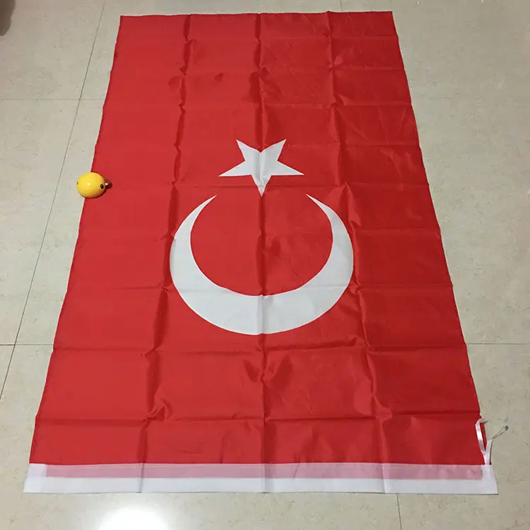Top Sale Hanging Turkish National Flag Wholesale Custom 3x5ft Polyester Turkey Flag 90x150 Turkish flag
