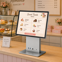 Nuevo Terminal POS de Pantalla Dual de 15.6 Pulgadas, Giratorio, Táctil, de Aluminio, FHD, Habilitado para SDK, con 15 Meses de Garantía para Restaurantes y Hoteles