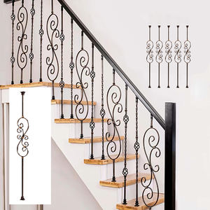 מודרני מברזל מברזל קישוטי מרפסת ברזל פופולרי עיצוב נירוסטה צבע שחור - Product Image 6