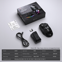 Souris sans fil pour ordinateur portable ONIKUMA DM09 1000hz 12000 DPI, 600mAh rechargeable, USB, RGB, accessoires informatiques
