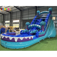 Glissière d'eau gonflable de nouvelle conception château gonflable d'amusement extérieur de glissière de piscine de PVC de 0.55mm pour la location de partie