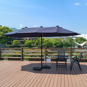 Sombrilla Grande de 12M² para <span class=keywords><strong>Patio</strong></span> L, Nuevo Diseño, 4.5 Metros, Doble Cara para Porche y Jardín, Parasol con Energía Solar - Product Image 2