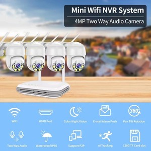 Kit NVR sans fil ICSEE 4 canaux 4MP avec caméra de surveillance WiFi PTZ, vision nocturne, panoramique/inclinaison et audio bidirectionnel - Product Image 5