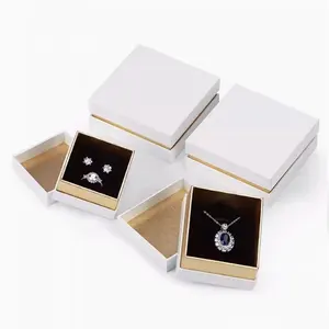OEM Free Samples Recyclable white Paper Earring Bracelet Gift Jewelry packaging Sliding Necklace jewelry box with logo luxury