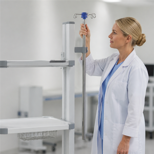 Carrito <span class=keywords><strong>de</strong></span> Endoscopia Móvil para Enfermeras y Doctores con Tres Estantes <span class=keywords><strong>de</strong></span> Almacenamiento, Cajón, Ocho Tomas <span class=keywords><strong>de</strong></span> Corriente, Dos Puertos <span class=keywords><strong>de</strong></span> Gas y Red para Clínica - Product Image 5