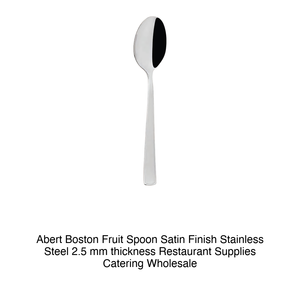 Cuillère à dessert Abert Boston, finition satinée, acier inoxydable 18/10, épaisseur 2,5 mm - Product Image 2