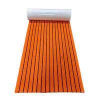 Carreaux de pont de bateau en faux teck en mousse EVA série orange tapis marin auto-adhésif bateaux jet-skis sièges de réfrigérateur gymnases UV