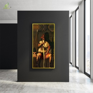 Arte en Porcelana Brillante: Belleza Atemporal, Ambiente de Alta Gama para Sala de Estar con Cuadros Colgantes y Luces LED - Product Image 3