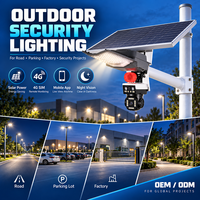 Caméra de surveillance solaire en aluminium OEM/ODM avec carte SIM 4G, vision nocturne et surveillance à distance pour projets de sécurité routière et de stationnement extérieur
