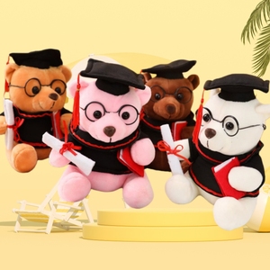 Set De 10 Mini Osos De Peluche De Graduación Con Borla Roja Y Letrero Clase 2025 – Decoración Para Fiestas Universitarias, Regalos De Secundaria, Llaveros, Manualidades Y Ramos De Peluche