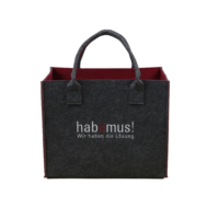Großhandel Benutzerdefiniertes Logo GRS-Zertifizierte Polyester-Filztasche Einfarbig mit Reißverschluss Tragbar Direkt ab Werk REACH AZO-Frei