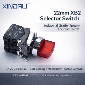 22mm XB2 셀렉터 스위치 1NO 2NO 1NC 로터리 노브 푸시 버튼 스위치 2/3 위치 셀프 록킹 리셋 산업용 제어 - Product Image 2